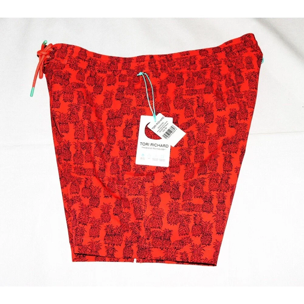 Tori Richard Anana Day‎ Tradewind Technology Shorts Pineapple Lined Swim Trunks